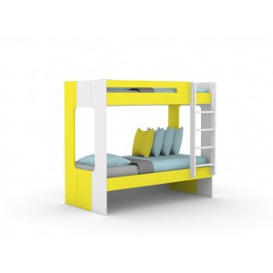 Andy Yellow Kids Bunk Bed - Yellow / White